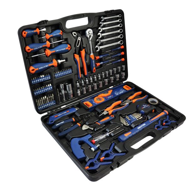 GARNITURA ORODJA DEXTER 108-DELNA V KOVČKU