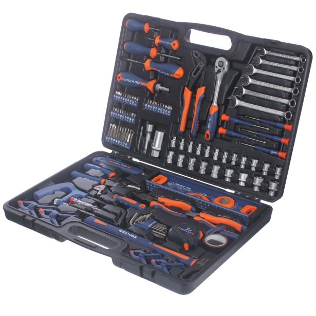 GARNITURA ORODJA DEXTER 108-DELNA V KOVČKU