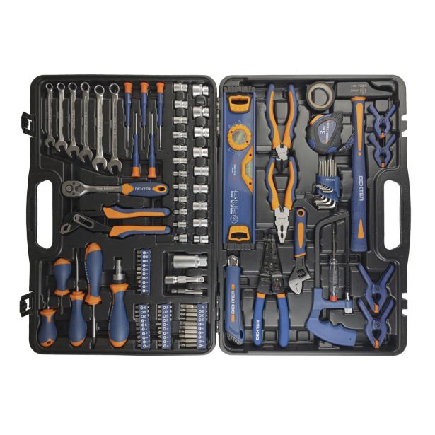 GARNITURA ORODJA DEXTER 108-DELNA V KOVČKU