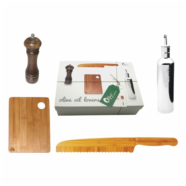 GARNITURA PRIPOMOČKOV IPAC DARILNI SET OLIVE OIL LOVERS 4/1