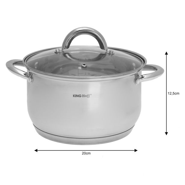 GARNITURA / SET POSODE KINGHOFF 6 DELNA INOX KH-447