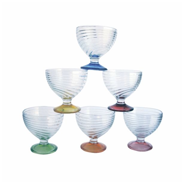 GARNITURA SKLED 6 DELNA ZA SLADOLED BARVNA