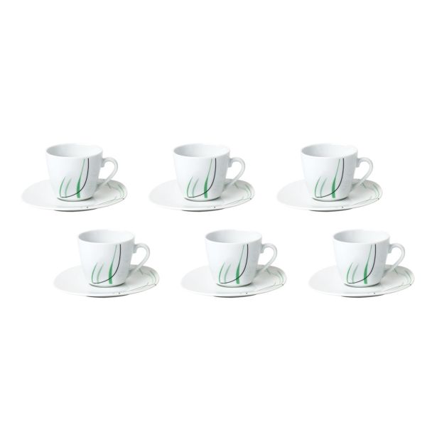 GARNITURA SKODELIC TCC 12 DELNA SQUARE ZELENE ČRTE TCC194