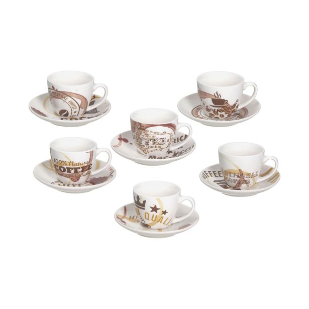 GARNITURA SKODELIC TOGNANA 6 DELNA IRIS MOKA 200 ML