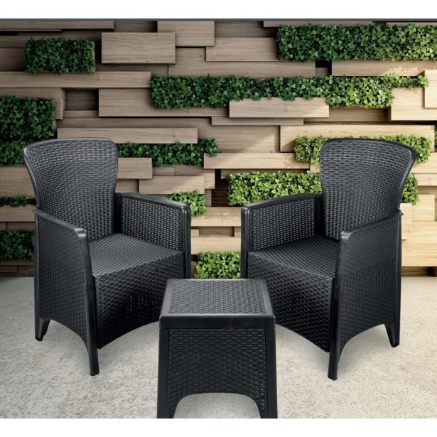 PP VRTNA GARNITURA MEGAPLAST AMORA ET 3/1 ANTRACIT