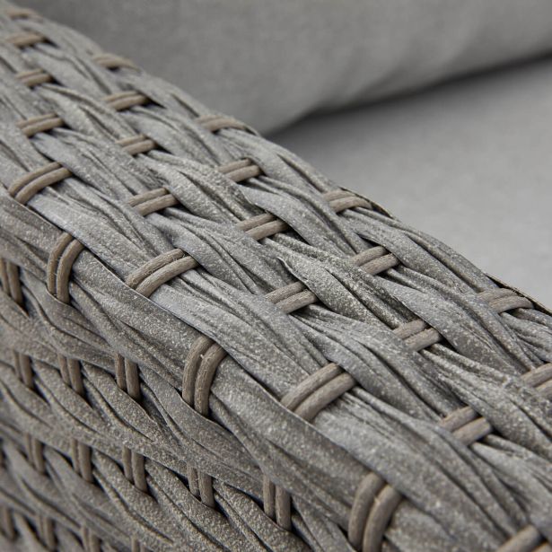 GARNITURA UMETNI RATAN NATERIAL DRIOS KOTNA ALU BREZ MIZE, TEMNO SIVA