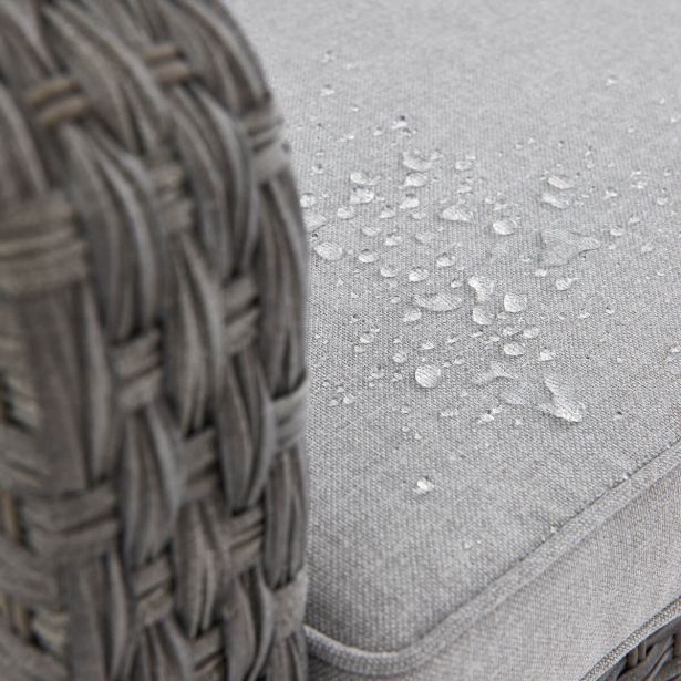 GARNITURA UMETNI RATAN NATERIAL DRIOS KOTNA ALU BREZ MIZE, TEMNO SIVA