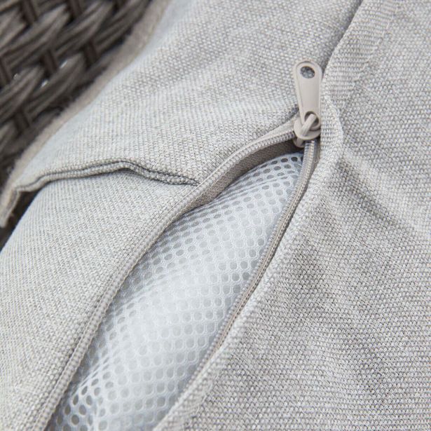 GARNITURA UMETNI RATAN NATERIAL DRIOS KOTNA ALU BREZ MIZE, TEMNO SIVA