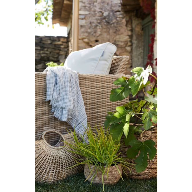 GARNITURA UMETNI RATAN NATERIAL MEDENA 5P ALU 3P+2 NASLANJAČA+1 MIZA