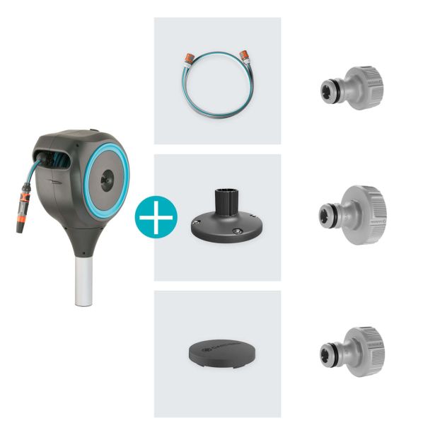 GARNITURA ZA ZALIVANJE GARDENA NOSILEC ZA CEV NA TERASI ROLL-UP S