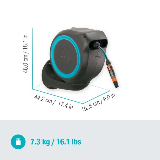 GARNITURA ZA ZALIVANJE GARDENA STENSKI NOSILEC ZA CEV 15 ROLL-UP AUTOMATIC S