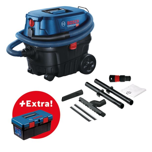 DELAVNIŠKI SESALNIK BOSCH GAS 12-25 PL + KOVČEK TOOLBOX PRO