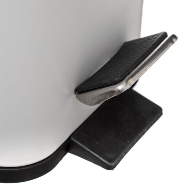 KOPALNIŠKI KOŠ ZA SMETI GEPARD BELI KOŠ ZA SMETI 5L PRAVOKOTEN S PEDALOM KOV.