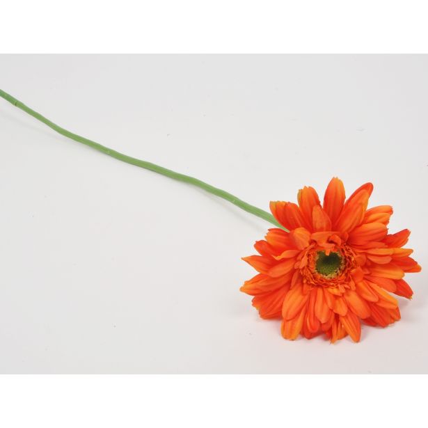UMETNO CVETJE GERBERA ENOJNA 64CM ORANŽNA
