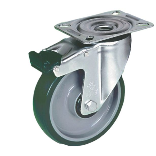 GIBLJIVO KOLO Z ZAVORO LIV-KOLESA 200 MM PA PUR 2-083-40K KROGLIČNI LEŽAJ