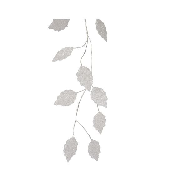 GIRLANDA BELA Z LISTKI, DOLŽINA 120 CM