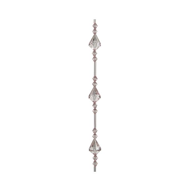 GIRLANDA DECORIS AKRILNI DIAMANTI 130 CM ROZA BARVE