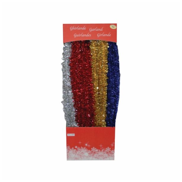GIRLANDA EUROMARCHI Z ZVEZDICAMI 2 M ZL/SR/RD/MD/VIJ