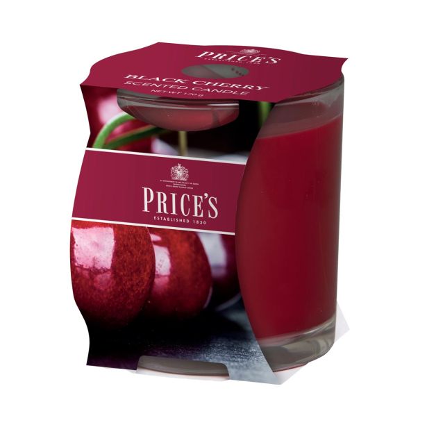 SVEČA V KOZARCU PRICES GLASS BLACK CHERRY