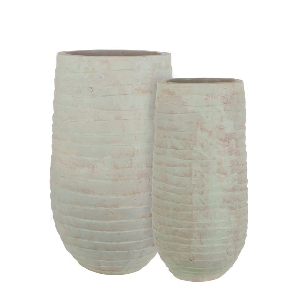 GLINENI ZUNANJI LONEC MICA MOUNT OKROGEL CREAM REBRAST - V79XD42CM