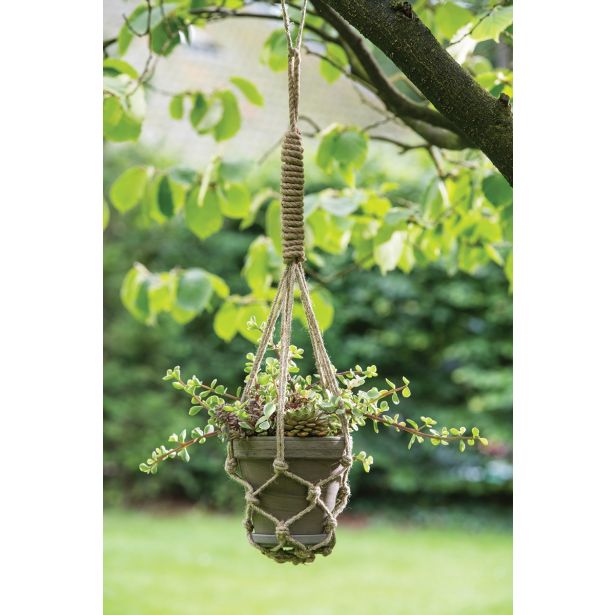 GLINENI ZUNANJI LONEC MICA STAN VISEČ SIV BASALT NA PODSTAVKU 15.5XV70CM