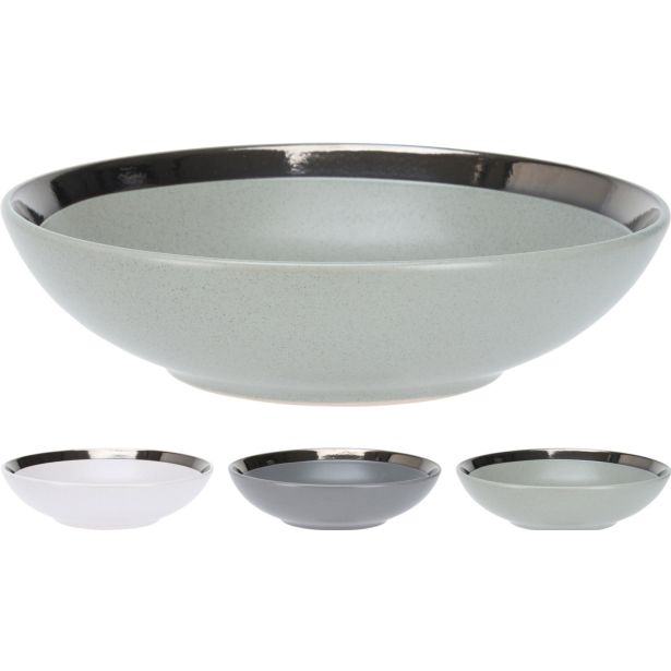 GLOBOKI KROŽNIK EH 20.5 CM KOVINSKA OBROBA RAZLIČNI VZORCI