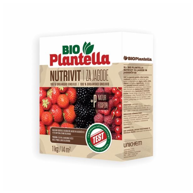GNOJILO ZA PRIDELAVO BIO PLANTELLA NUTRIVIT ZA JAGODIČEVJE IN JAGODE 1 KG