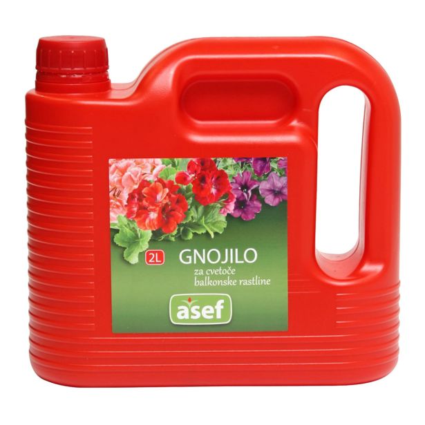 GNOJILO TEKOČE MINERALNO ZA CVETOČE BALKONSKE RASTLINE ASEF 2 L