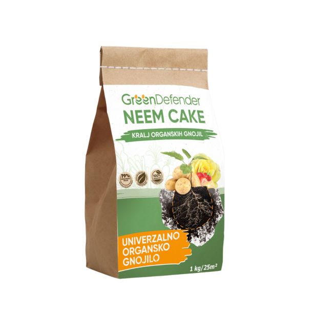 GNOJILO ZA PRIDELAVO GREEN DEFENDER NEEM CAKE 1 KG ORGANSKO GNOJILO