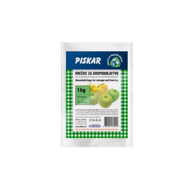 GOSPODINJSKA VREČKA PISKAR 18X25 CM 1 KG 50/1