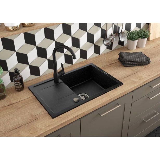 GRANITAL POMIVALNO KORITO DEANTE CORIO ZRCA 2113 SET Z ARMATURO