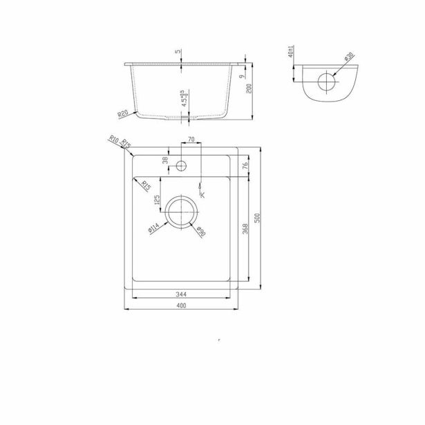 GRANITAL POMIVALNO KORITO INTER CERAMIC ICGS 4050 PEŠČENA