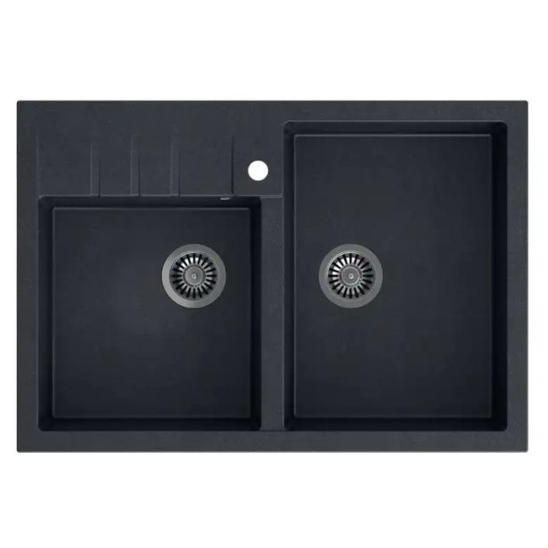 GRANITAL POMIVALNO KORITO QUADRON BILL 120 ČRN- SREBRN