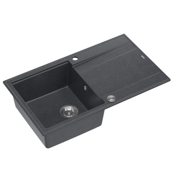 GRANITAL POMIVALNO KORITO QUADRON EVAN 111 ČRN DIAMANT