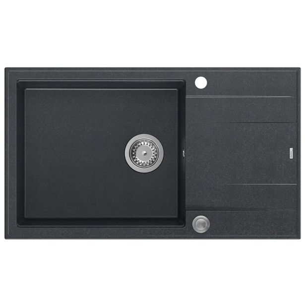 GRANITAL POMIVALNO KORITO QUADRON EVAN 136 XL ČRN DIAMANT