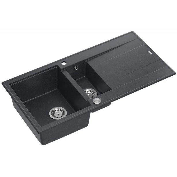 GRANITAL POMIVALNO KORITO QUADRON EVAN 156 ČRN DIAMANT