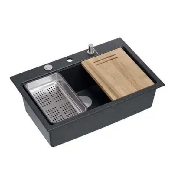 GRANITAL POMIVALNO KORITO QUADRON MARC WORKSTATION ČRN