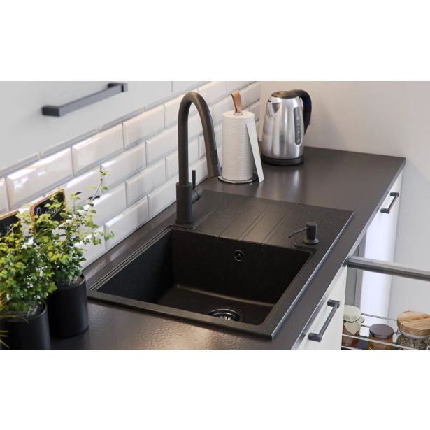 GRANITAL POMIVALNO KORITO QUADRON PETER 111 ČRN