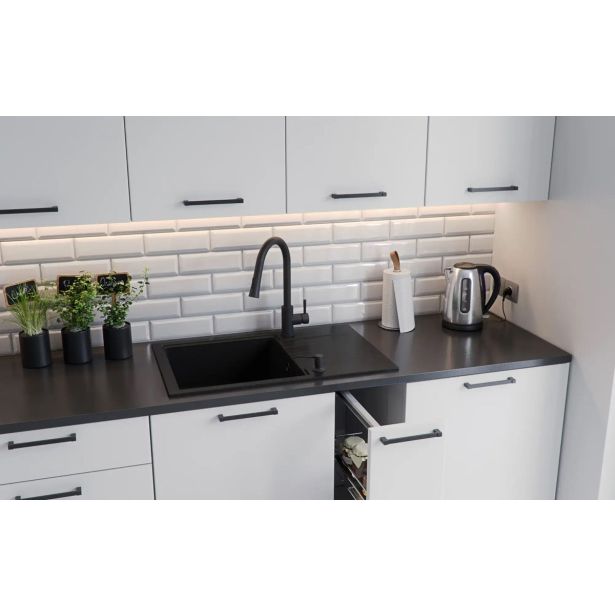 GRANITAL POMIVALNO KORITO QUADRON PETER 111 ČRN