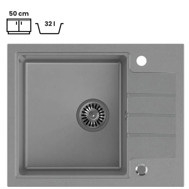 GRANITAL POMIVALNO KORITO QUADRON PETER 116 SIV