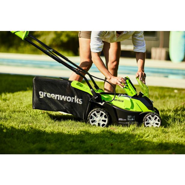 AKUMULATORSKA KOSILNICA GREENWORKS 40V 35CM 2 X 2AH BATERIJA IN POLNILNIK