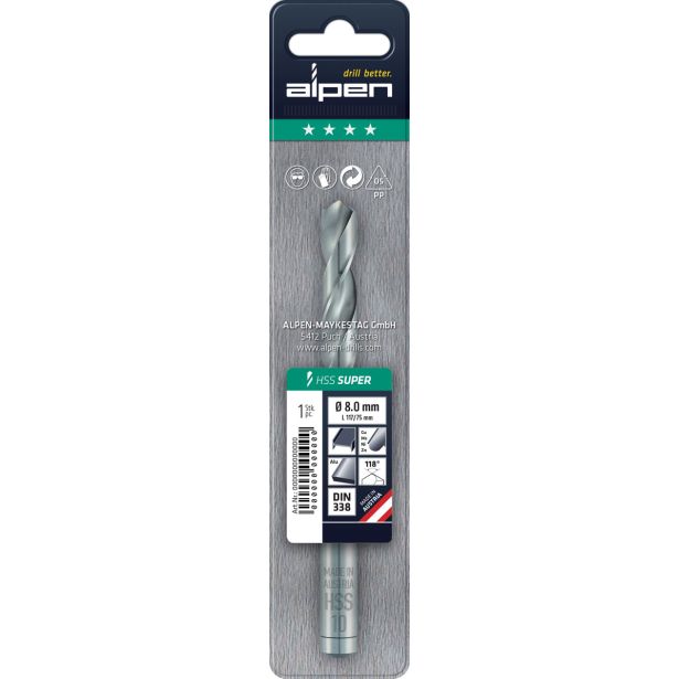 GRT. SVEDROV ZA KOVINO ALPEN 2.50 MM PLW 3 DELNA HSS SUPER