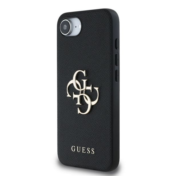 GUESS GUHCPSE4PGT4MBK OVITEK ZA IPHONE 16E - GRAINED - ČRN