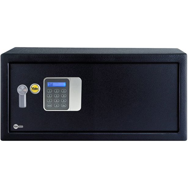 YALE TREZOR GUEST LAPTOP; VXŠXD 200X430X350MM, 11,2 KG, 24 L,  Z ELEKTRONSKA KLJUČAVNICA IN MASTER KODO + KODA GOSTA, ČRNI.