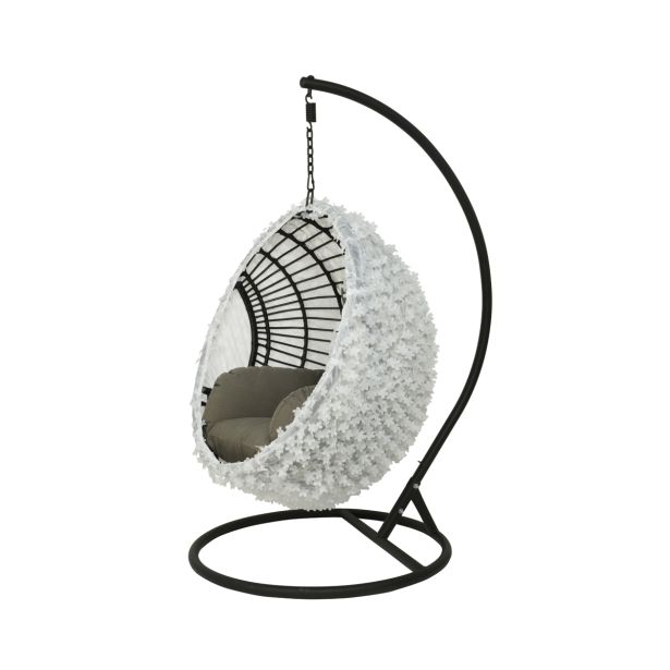 GUGALNA MREŽA DECORIS POKRIVALO ZA STOL JAJČEK 110X80X145 CM, CVET BELO