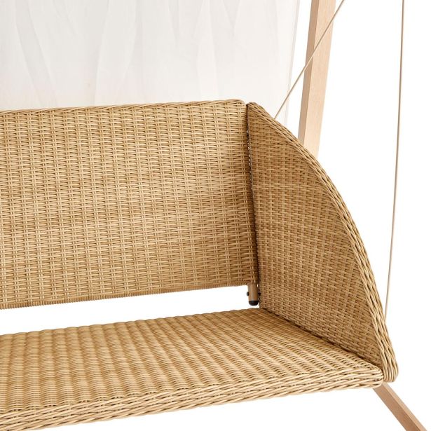 GUGALNIK 3P MEDENA JEKLO Z UČINKOM LESA PLETENO SPUNPOLY