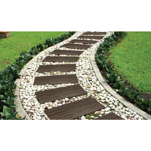 POHODNA PLOŠČA STONE RAILROAD TIE  25X60 CM RJAVA