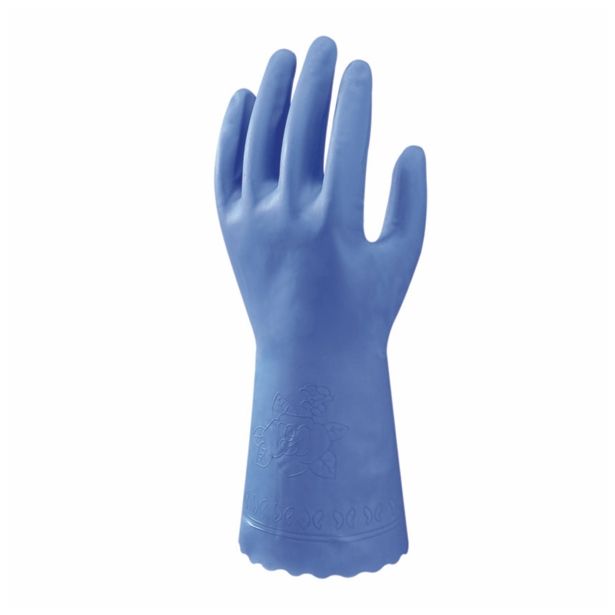 GUMENE ROKAVICE 160 ŠT. L/9 MODRA TANKA ODPRNOST:OLJE, KEMIKALIJE
