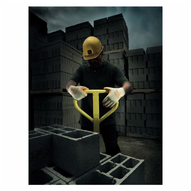 GUMENE ROKAVICE 310 ŠT. L/9 ORANŽNA GRADBENA