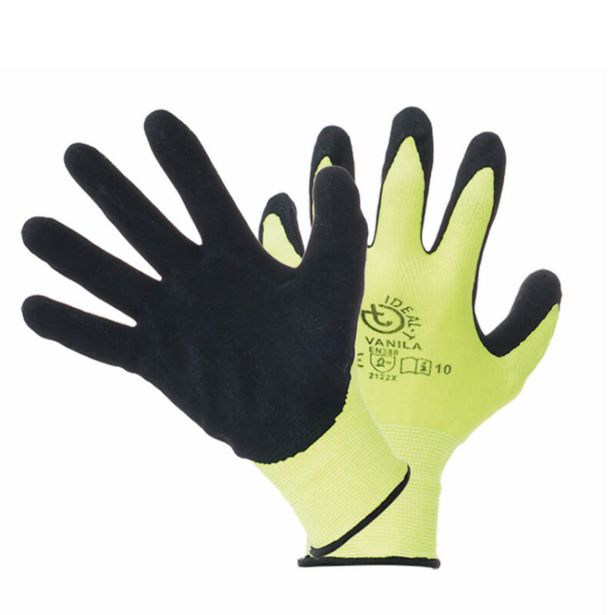 GUMENE ROKAVICE IDEAL-T VANILA ŠT. 11 ČRNI LATEKS